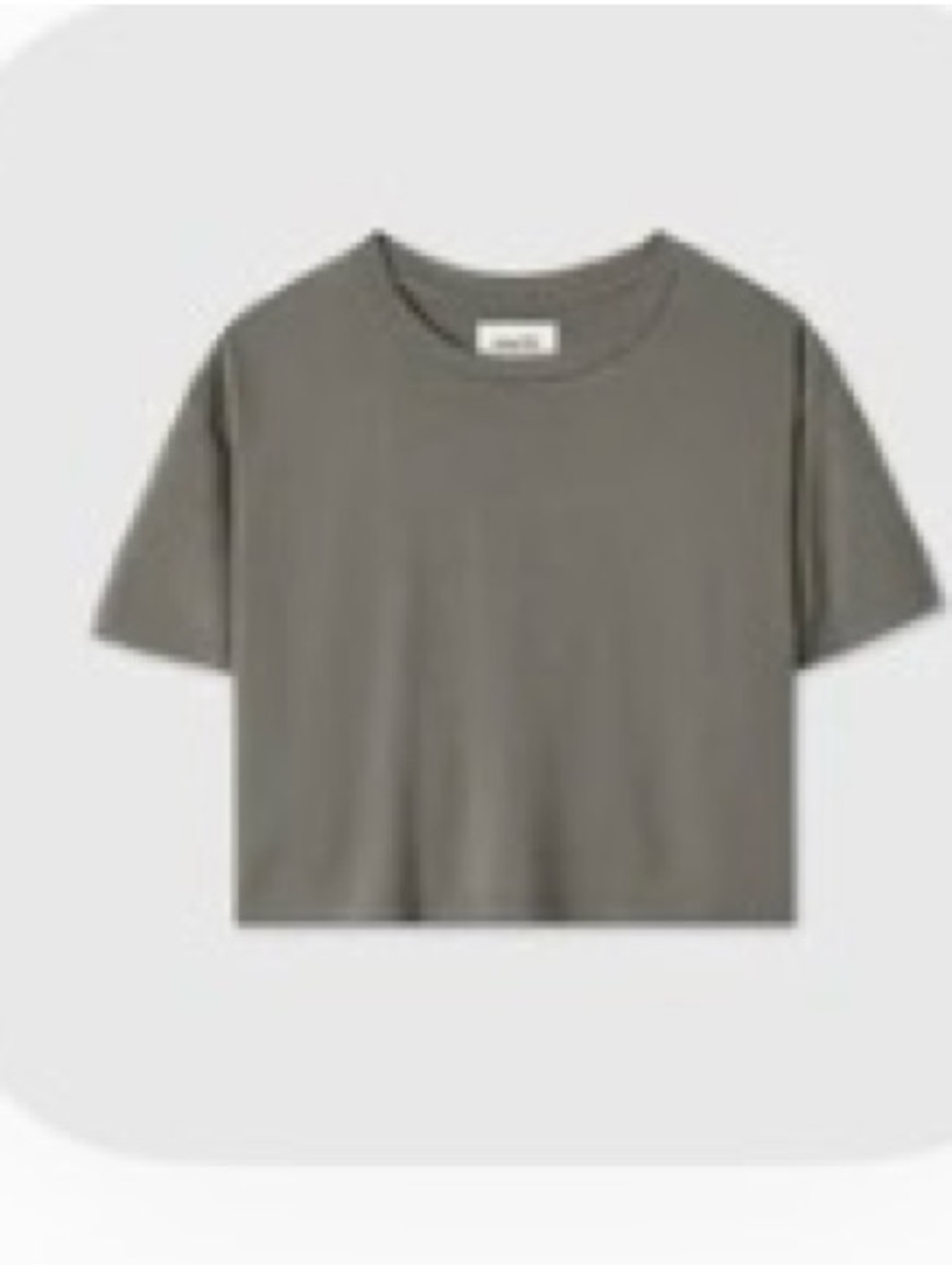 MATE the Label Organic Cotton Relaxed Crop Tee Forest Medium - Picture 2 of 7